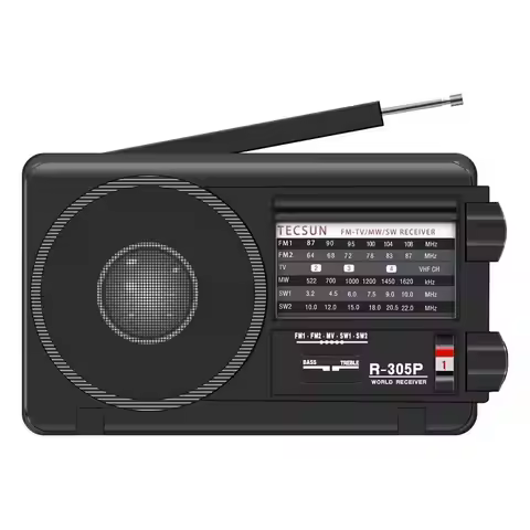 R-305P Full Band Radio Digital FM Gelombang Pendek Stereo Radio Penerima Speaker Lebih Besar Pemutar