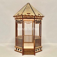 KAYU 3d Wooden Puzzle Bandstand Gazebo Wood Hobby Game - n0