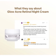 GS77 ella skincare glow acne retinol night cream|krim malam retinol