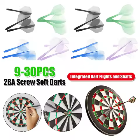 2BA Screw Soft Darts Integrated Dart Flights and Shafts Plastic Integrated Dart Shaft and Flights Da