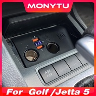 For Volkswagen Jetta 5 MK5 / Golf 5 Golf 6 Car Lighter Socket Splitter plug adapter Fast Charging Interior Product Accessories