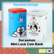 [Made in Korea] Doraemon Mini Lock Coin Bank (Random Design) 🇰🇷 - Enjoy Saving Habits with Cute Dora