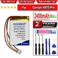 HSABAT 500mAh~2400mAh Battery for Corsair HS65 HS70 HS70 Pro HS70 SE HS75 XB HS80