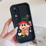 Case For VIVO V40 5G V40 Pro 5G T3 Ultra Creative Phone Little Painter Three-Color Silicone Soft She
