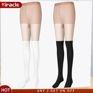 MIRACLE Women Golf Stockings Leggings Breathable Sun Protection Contrast Color Pgm Golf Ice Silk Sports Socks
