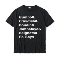 Gumbo Crawfish Boudin Louisiana Food Humor T-Shirt Tshirts For Adult Design Tops Shirts New Arrival 