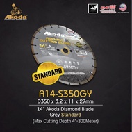 🎉READY STOCK🎉[100% ORIGINAL] 14” AKODA Diamond Saw Blade Cutting Disc Potong bahagian jalan