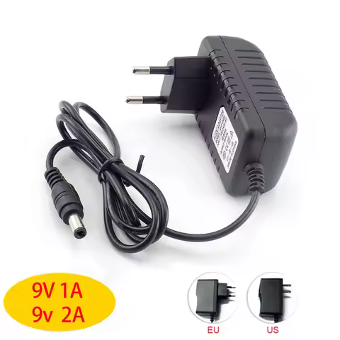100V 240V AC to DC adaptor 9V 1A 2A 2000MA 1000ma 5.5mmx2.5mm connector Supply Charger Power Adapter