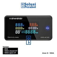 Digital Power Meter KWS-AC300 AL96 SP / Voltmeter Watt AC 50-300V Factor Power Display Meter Keweisi