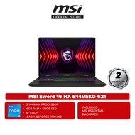 MSI Sword 16 HX B14VEKG-621 16'' FHD+ 144Hz Gaming Laptop ( i5-14450HX / RTX4050 )