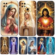 Case For Xiaomi POCO C40 6.71 inch Silicon Phone Back Cover black tpu case Virgin Mary Jesus religio