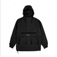 HITAM Russ Men's Anorak Bone Black Jacket // Unisex Anorak Jacket // Russ Anorak Jacket // Grapcore 