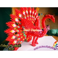 3d origami 19-tailed peacock (birthday gift, March 8, October 20)
