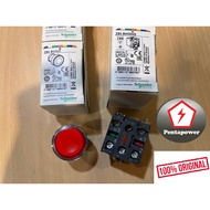 SCHNEIDER XB4BW34M5 ( ZB4BW343 + ZB4BW0M15 ) Illuminated push button, metal, red, Ø22, spring return