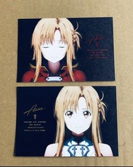 現貨日本限定SAO 劇場版 入場特典明信片 一對 刀劍神域 SWORD ART ONLINE 桐人 KIRITO 亞絲娜 ASUNA 有紀 YUKI 尤吉歐 結衣 莉法 直葉 詩乃 愛麗絲