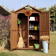 PRICE DROP- [98*58*170CM] Rain-Proof Anticorrosion Outdoor Solid Wood Cabinet Storage FREE GIFT kabi