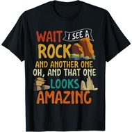 Wait I See A Rock Rock Collector Geode Hunter Geology T-Shirt