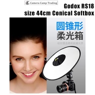 Godox RS18 Conical Softbox for Camera Flash Speedlite TT600/TT685II/V850II/V860III/V1/AD100Pro/AD200