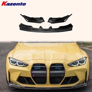 For BMW M3 G80 G81 M4 G82 G83 2020-2024 Carbon V Style Front Bumper Lip 3pcs