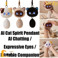 LANFY AI Cat Spirit Pendant, AI Continuous Dialogue Intelligent Voice Communication AI Cat Plush Toy