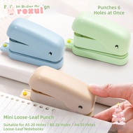 ROXUL 6-Hole Puncher, Handheld Labor-Saving Hole Puncher, Simple Loose-Leaf Mini Hole Punch|A5/B5/A4