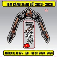 Tem Dán Cảng Xe AB Đời 2020 Đến 2026 mẫu labubu Mẫu Mới Đa Màu Sắc