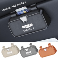Geely Car leather glasses case sun visor multifunctional storage box Suitable for all cars