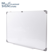 Nusign กระดานไวท์บอร์ด ไวท์บอร์ด แบบแม่เหล็ก มีตะขอแขวนได้ พร้อมถาดแบบพับ เขียนลบได้ อุปกรณ์สำนักงาน