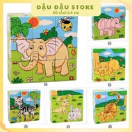 6-sided 9-piece wooden puzzle toy - multi-dimensional 3D block puzzle for children Dau Dau Store