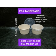 Paper bowl craft / chocolate 650 ml, 800 ml / Paper bowl and lid 25 pcs