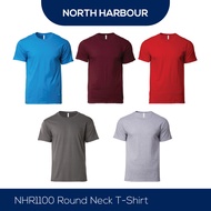 North Harbour 100% Cotton Roundneck T-shirt Unisex NHR1100 Baju Kosong - Sapphire / Maroon / Red / Charcoal / Sport Grey - Gildan Official Store