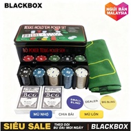 200pcs Poker Chips Set Texas Holdem Metal Storage Box Mahjong Chip Zynga Poker Chip Set Poker Cards 