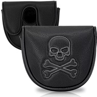 LAB DF3 Skull Golf Semicircle Putter Cover Waterproof PU Club Protective Cover Strong Magnetic Closi