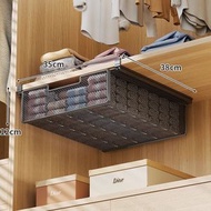 衣櫃下抽屜式掛籃鐵藝衣服收納分層架家用掛式省空間衣物整理隔板
