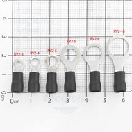 [30 Pieces]- RV2-8 Round Cos Head 27A Wire Size 16-14AWG M8 Screw Black