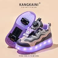 Girls' Runaway Shoes Summer New Style with Wheels Children's Skating Runaway Shoes Medium Large Chil