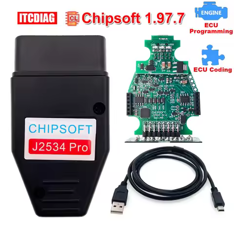 ChipLoader 1.97.7 Chipsoft J2534 Pro K-line KLine CAN BUS CANHacker Adapter VCI Diagnostic Tool ECU 
