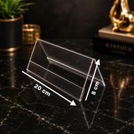 Acrylic table nameplate 8 x 20 cm