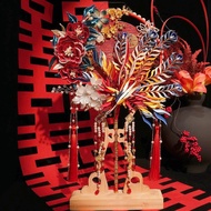 Fengyinting Non-Tangling Flower Ball Fan Bride Wedding Fan Heavy Industry Handmade Chinese Wedding F