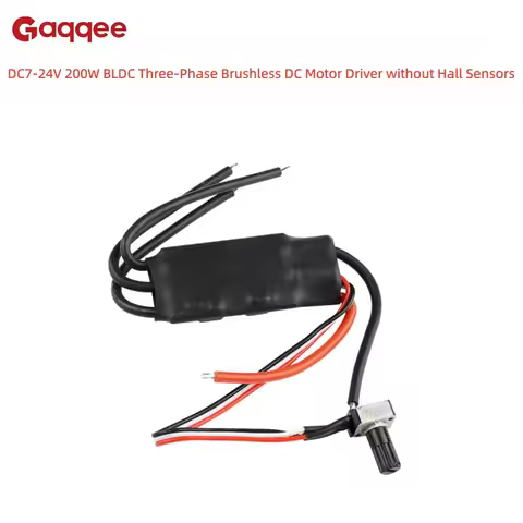 DC7-24V 200W BLDC Three-Phase Brushless DC Motor Driver Board with Potentiometer Speed Control Modul