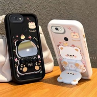 Suitable for TECNO POP 2F B1F POP 2 phone Case New Cute Bear Mirror Stand lprotective with Aesthetic
