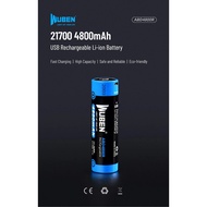 Wuben Rechargeable Type-C 21700 Battery – 4800mAh