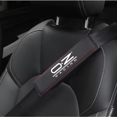For OZ Racing Car Styling Auto Accessories Top leather material automotive seat belt cover shoulder 