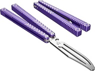 Nabalis X Will Hirsch Vulp Knife Balisong Trainer 6061 Aluminum Channel Handle With Zen Pins, Vulp-P