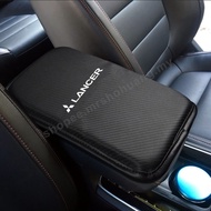 Car Armrest Cover Pad For Mitsubishi Lancer GT Accessories Carbon Fiber Auto Arm Rest Mat Box Cover
