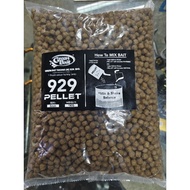 GREEN BAIT PELLET 929 8MM 1KG/DEDAK UMPAN PANCING KOLAM
