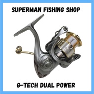 G-Tech Dual Power Spinning Reel with Power Handle/Scrull-In Handle