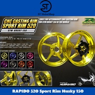 RAPIDO Husky 150 CNC Sport Rim 520 Front 300*13 Rear 350-*13 Depan Belakang SYM Husky ADV 150