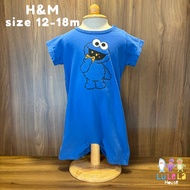 H&M Romper Set Sesame STREET Pattern Blue (Second Hand)