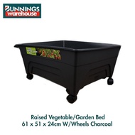 Bunnings Raised Garden Bed #0117520 61 x 51 x 24cm W/Wheels Charcoal